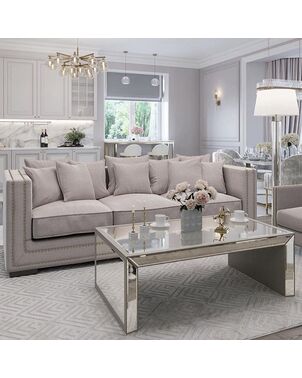 NERO comfortable glamour grey black sofa bed with cushions