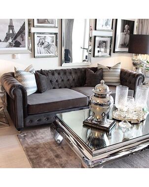 SOFA in English style with bedroom function, quilted CHESTERFIELD CLASSIC