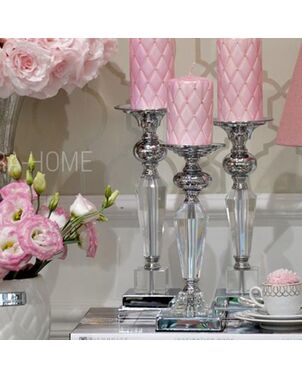 Crystal candlestick on L FLAVIO pedestal