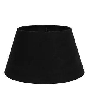 Czarny abażur duży okrągły drum w stylu glamour 45 cm