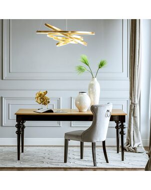 Wooden glamour table for dining room Milano