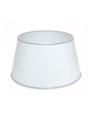 White lampshade with silver trimming M