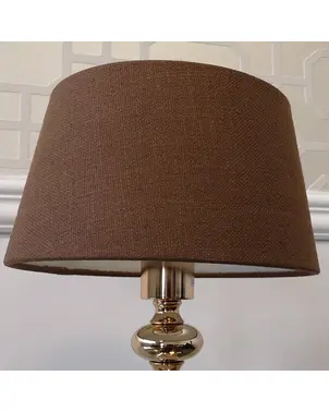 Abażur glamour brązowy z tkaniny pleciony