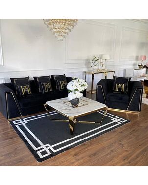 CLASSIC BLACK New York carpet in the glamor style of black and white
