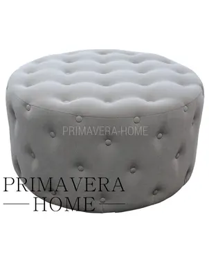 Upholstered quilted white eco leather CHESTER