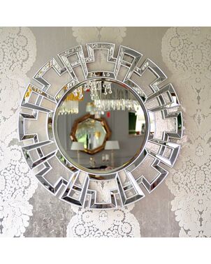 New York style decorative mirror glamour silver ELISE