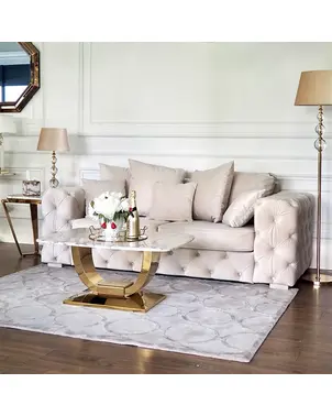 Luksusowa sofa pikowana z funkcją spania nowoczesna kanapa MILANO