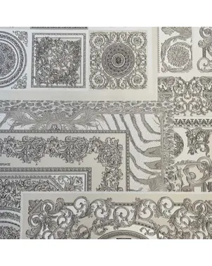 Versace wallpaper geometric 10.05 x 0.70m ecru squares