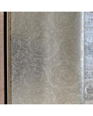 Wallpaper geometric Versace IV Barocco Metallics ornamental, light blue