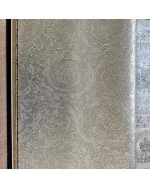 Wallpaper geometric Versace IV Barocco Metallics ornamental, light blue