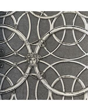Wallpaper glamor Versace IV glamor light brown silver with rings