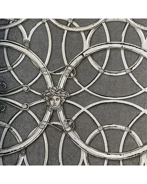 Wallpaper glamor Versace IV glamor light brown silver with rings
