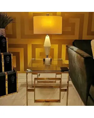 Versace GREEK glamor wallpaper geometric Greek gold satin pattern