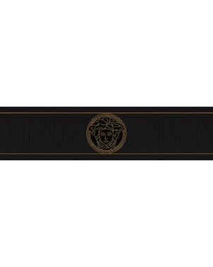 Decorative frame, decorative strip for wallpaper Versace 5m x 13 cm black jellyfish