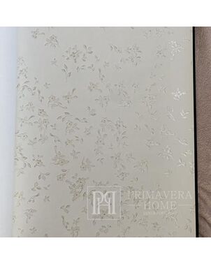 Versace Barocco Flowers wallpaper silver white background