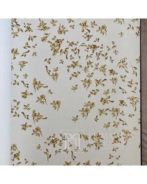 Exclusive luxury wallpaper Versace geometric ecru gold flowers