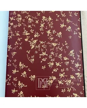 Exclusive luxury wallpaper Versace geometric shades of burgundy gold flowers