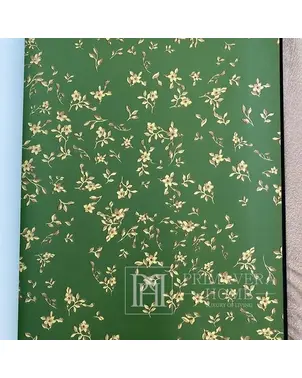 Exclusive luxury wallpaper Versace geometric shades of green with gold flowers