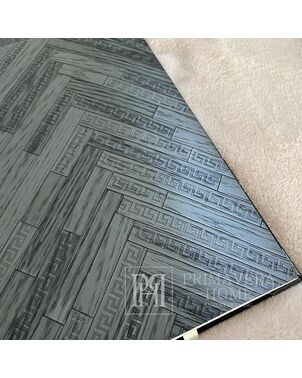 Exclusive Versace geometric wallpaper dark black gray chevron zigzags