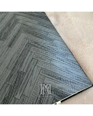Exclusive Versace geometric wallpaper dark black gray chevron zigzags