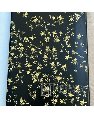 Exclusive luxury wallpaper Versace geometric shades of black with gold flowers