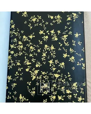 Exclusive luxury wallpaper Versace geometric shades of black with gold flowers