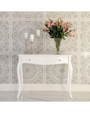 Glamor gloss console, ELENA GLAMOR bent legs white