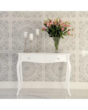 Glamor gloss console, ELENA GLAMOR bent legs white