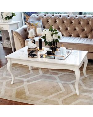 Coffee table to the living room white black high gloss ELENA GLAMOR