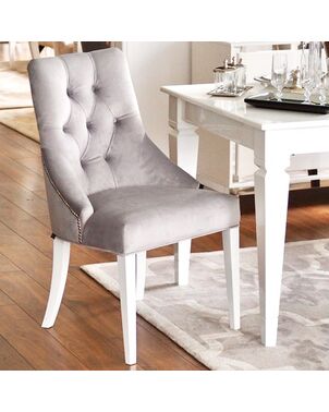 Chair with a knocker on straight legs,  glamor PRINCE II