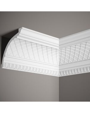 Decorative ceiling molding white 14,5 cm 200 cm