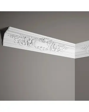 Decorative white decorative ceiling molding 17 cm 200 cm