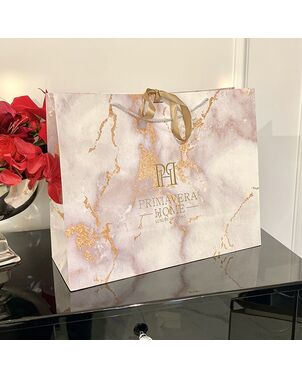 Gift bag pink - company gold