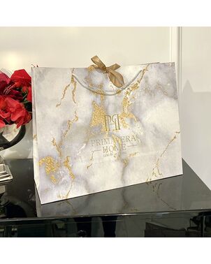 Gift bag gray and gold company