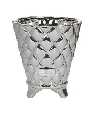 Ceramic pot silver Precious Flower Lene Bjerre 15cm