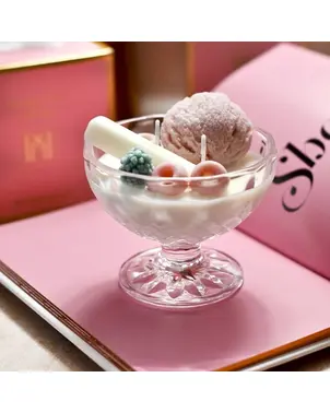 Natural scented rose ice cream dessert - a gift for her
