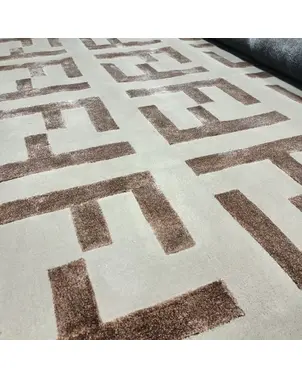 Nowoczesny dywan do salonu, sypialni, jadalni, glamour, beżowy, brązowy FASHION