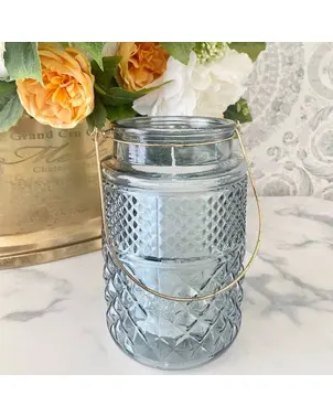 Glass, blue WERONIKA Tealight, loft