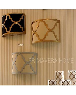 Wall lamp, Moroccan clover, New York wall lamp, glamor, classic, white and gold MANHATTAN OUTLET