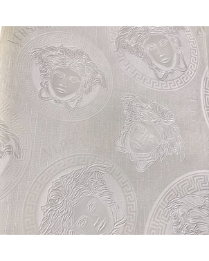 Luxurious glamor wallpaper Versace V MEDUSA AMPLIFIED beige, light, face of medusa