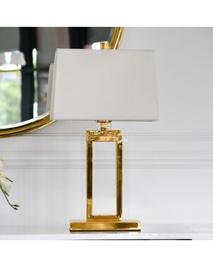 Luxurious table lamp, modern, art deco, New York, transparent, gold VALENTINO