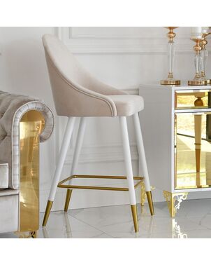 A modern upholstered stool, to the dining room, to the island, classic, New York, gold CAPRI