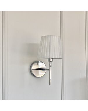 New York classic wall lamp with white shade wall lamp for living room, bedroom bathroom, silver ANGELO K