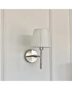 New York classic wall lamp with white shade wall lamp for living room, bedroom bathroom, silver ANGELO K