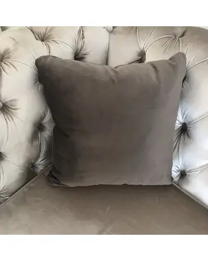 Pillow 40x40, brown, smooth, in velor fabric, for the bedroom, living room