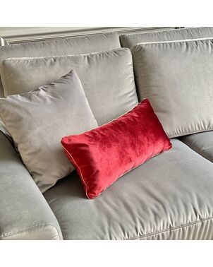 Pillow 30x60, burgundy, golden keder, oblong, for the living room, bedroom
