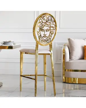 Hoker beżowy nowoczesny glamour, do wyspy złoty luksusowy MEDUSA