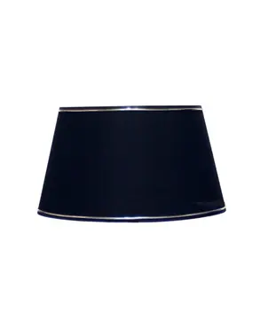 Black lampshade with silver trim 40 cm