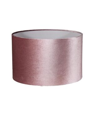 Lampshade for a table lamp pink velor glamor cylinder 45 cm
