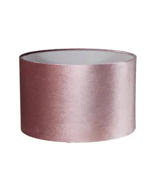 Lampshade for a table lamp pink velor glamor cylinder 45 cm